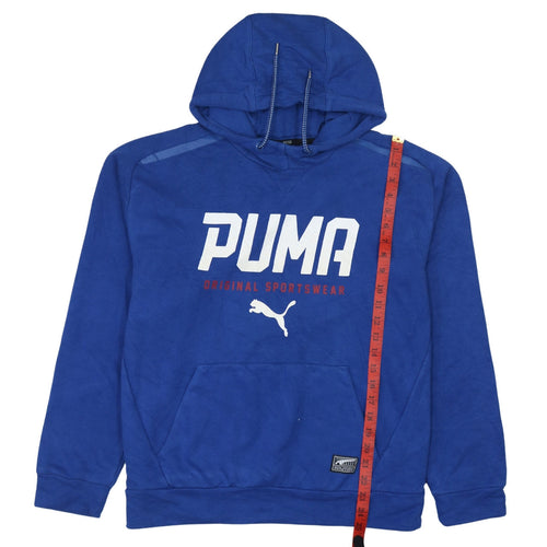 Puma Men's Blue Pullover Hoodie M Regular Fit Sportswear