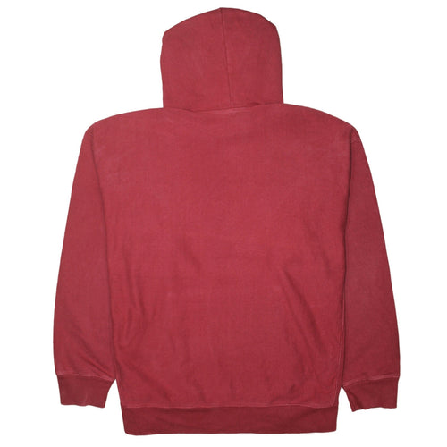 GAP Men's Red Pullover Hoodie XL 1969 Athletic Fleece Graphic Sweatshirt