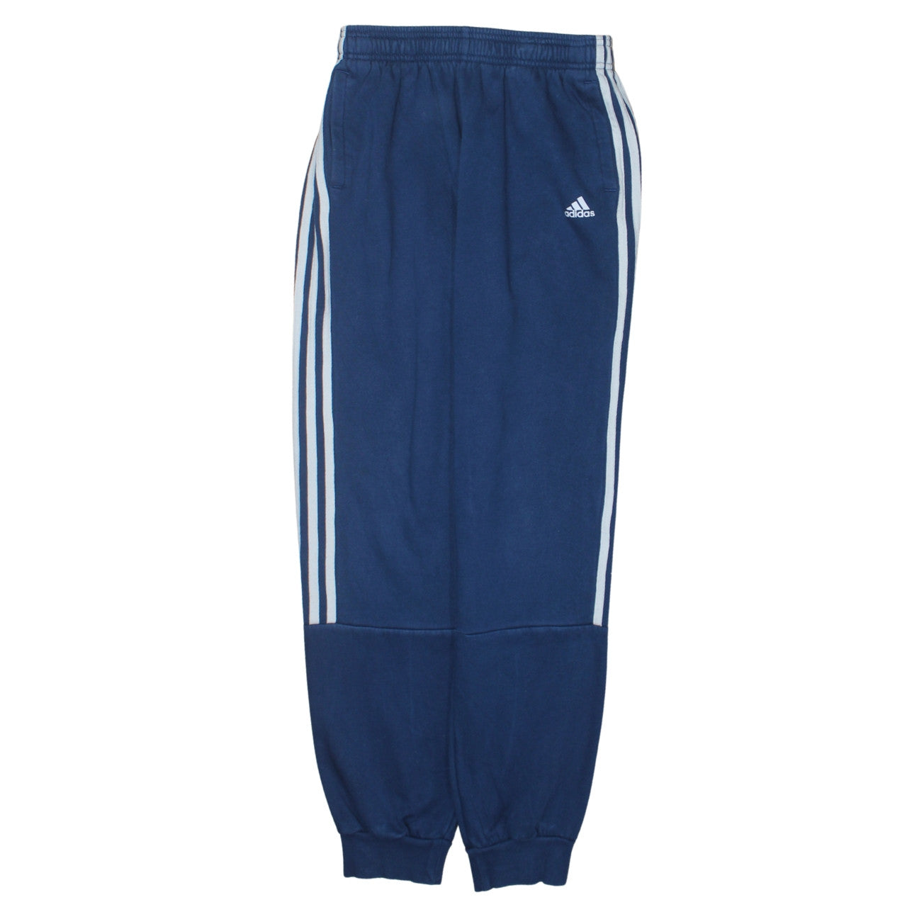 Adidas Boys Blue Jogger Trousers 13-14 Years Regular Fit Fleece Activewear