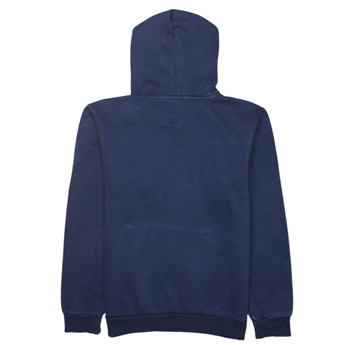 Puma Men Blue Pullover Hoodie Small Logo Fleece Sportswear