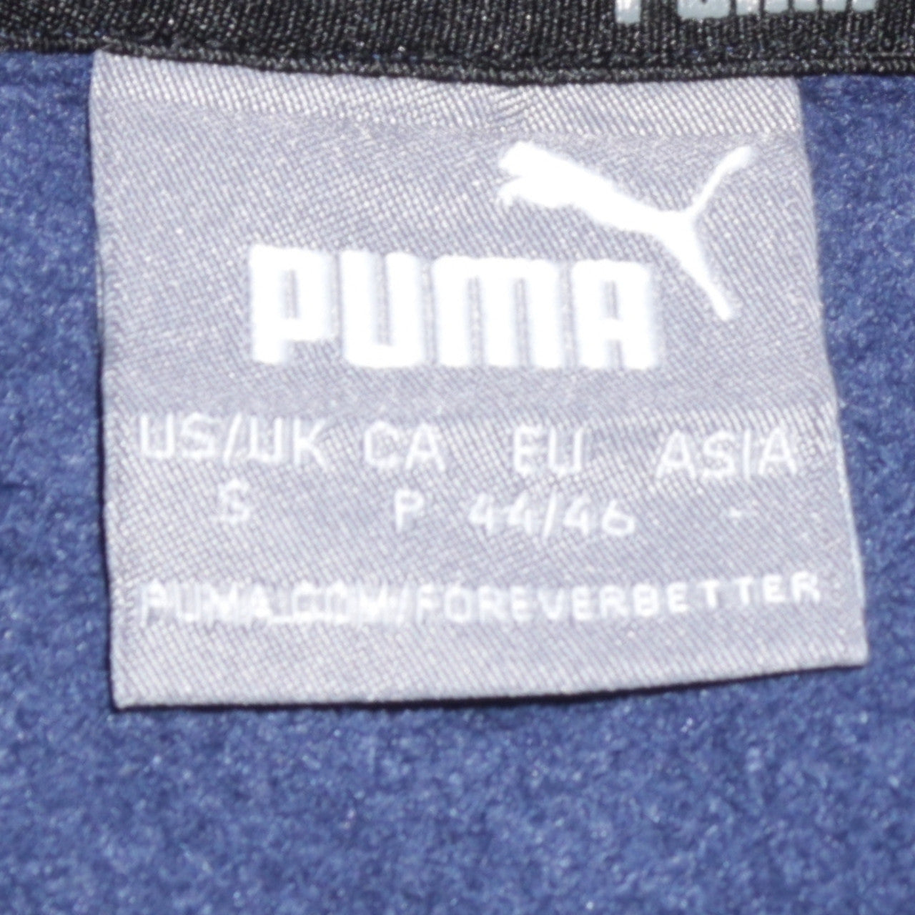 Puma Men Blue Pullover Hoodie Small Logo Fleece Sportswear