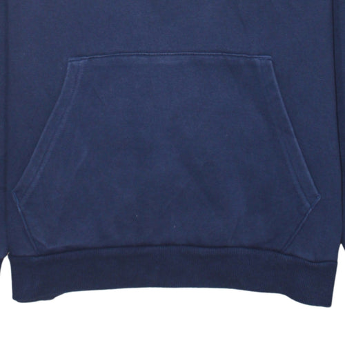 Puma Men Blue Pullover Hoodie Small Logo Fleece Sportswear