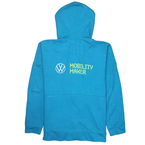 Adidas Women Blue Full Zip Hoodie Size 16-18 EU2020 Volkswagen Logo