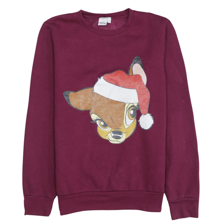 Disney Unisex Adults Purple Christmas Graphic Sweatshirt Size S