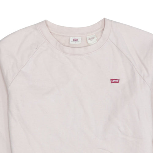 Levi's Women's Pink Crew Neck Pullover Sweatshirt Small