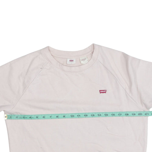 Levi's Women's Pink Crew Neck Pullover Sweatshirt Small