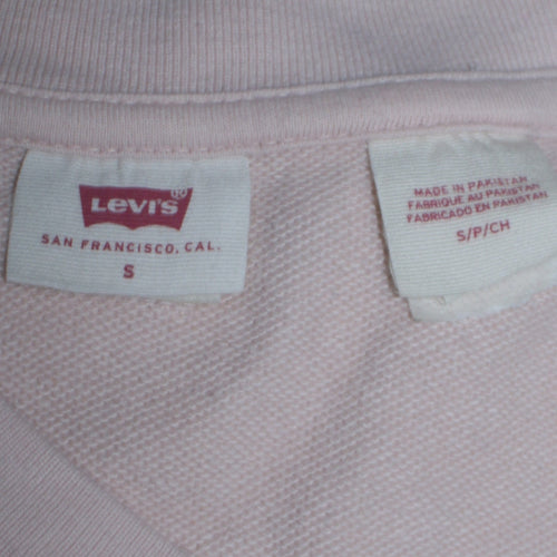 Levi's Women's Pink Crew Neck Pullover Sweatshirt Small