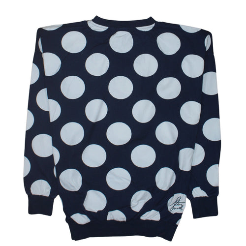 adidas Men's Blue Polka Dot Crew Neck Sweatshirt Size M