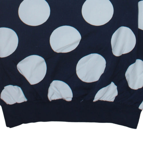 adidas Men's Blue Polka Dot Crew Neck Sweatshirt Size M