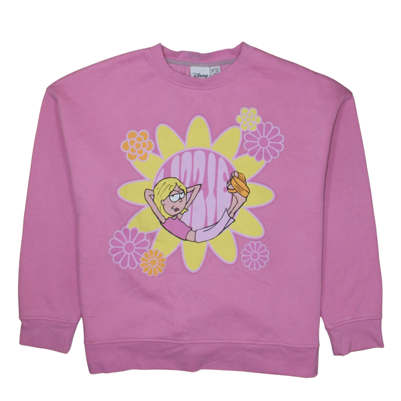 Disney Women Pink Lizzie McGuire Pullover Sweatshirt L