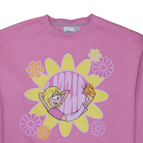 Disney Women Pink Lizzie McGuire Pullover Sweatshirt L