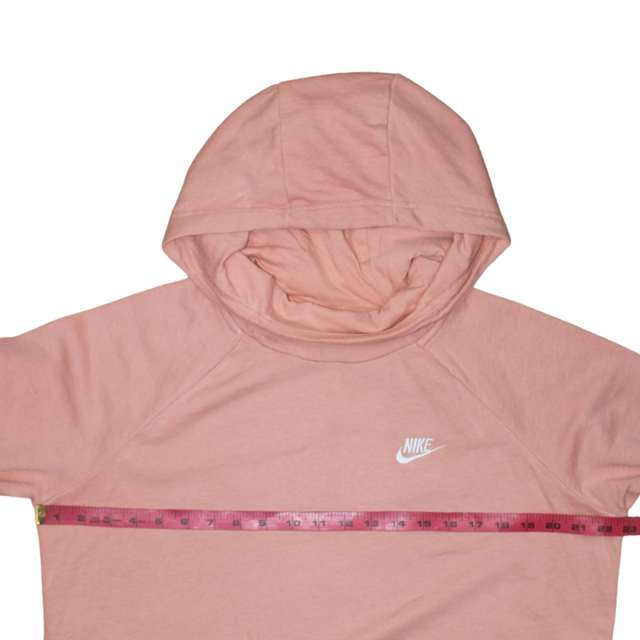 Nike Women Pink Pullover Hoodie Large Cotton Blend Sweatshirt