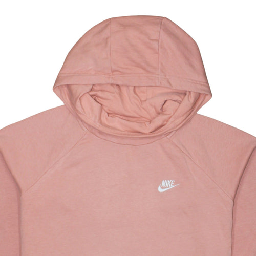 Nike Women Pink Pullover Hoodie Large Cotton Blend Sweatshirt
