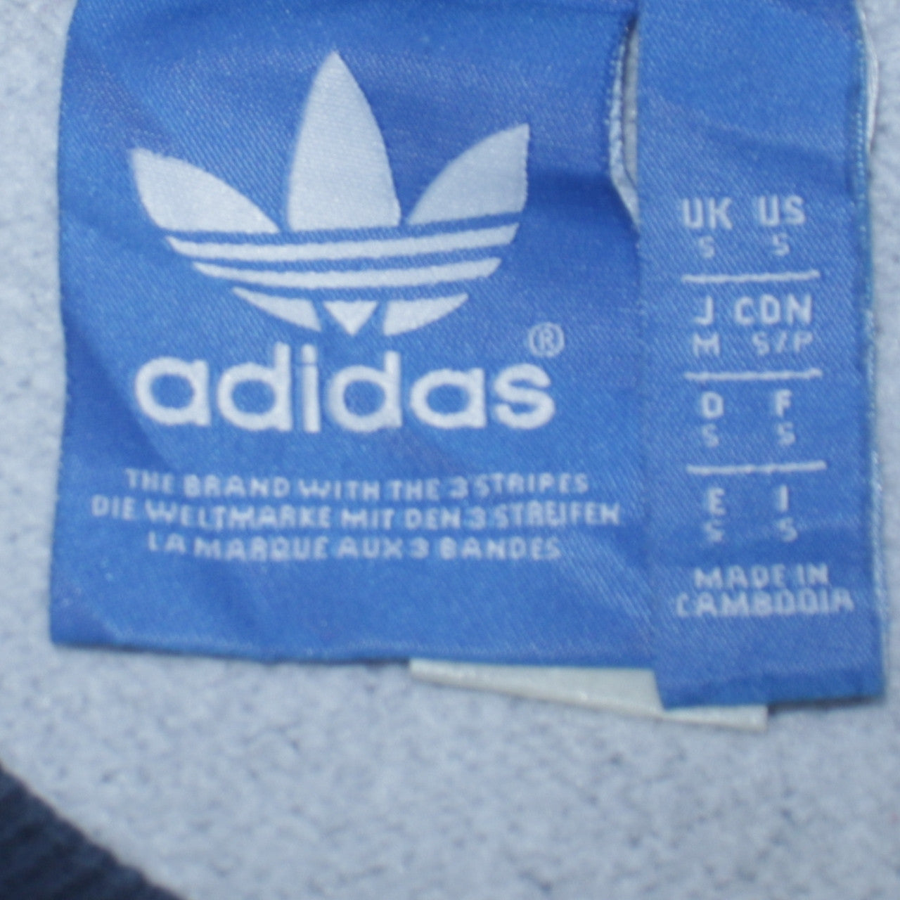 Adidas Men Blue Crew Neck Logo Sweatshirt Size S