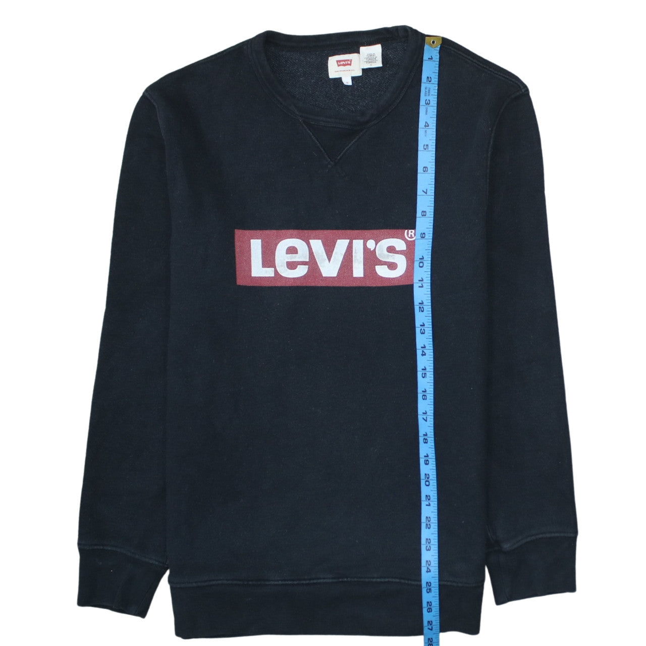 Levi's Men's Black Logo Crew Neck Sweatshirt Size M Regular Fit