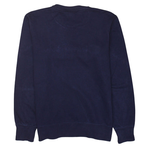 Champion Men's Blue Medium Crew Neck Embroidered Logo Sweatshirt