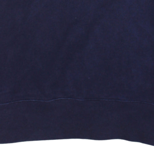 Champion Men's Blue Medium Crew Neck Embroidered Logo Sweatshirt