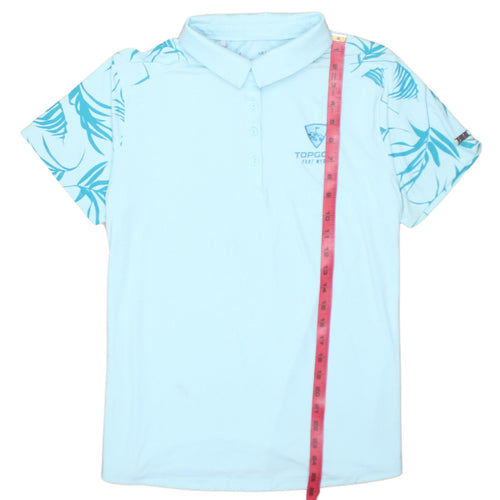 Under Armour Men Blue Iso-Chill Golf Polo Shirt L Athletic Fit