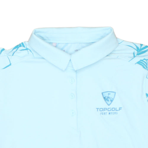 Under Armour Men Blue Iso-Chill Golf Polo Shirt L Athletic Fit