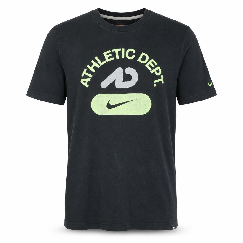 Front view of Nike Men's Black Athletic Dept Graphic T-Shirt L