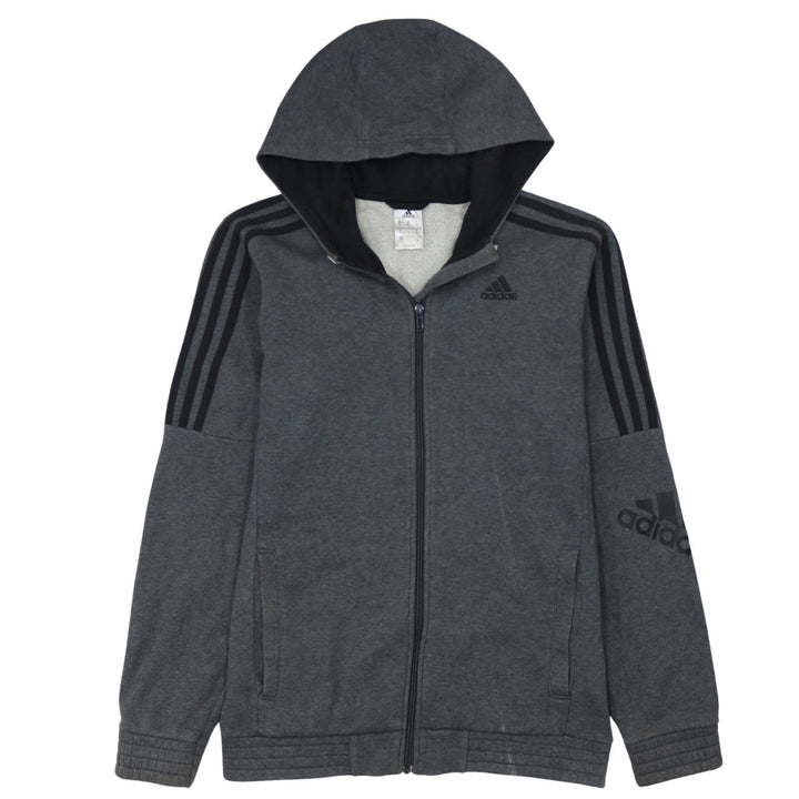 adidas Men's Grey Full Zip Hoodie Small Sportswear Jacket