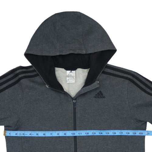 adidas Men's Grey Full Zip Hoodie Small Sportswear Jacket