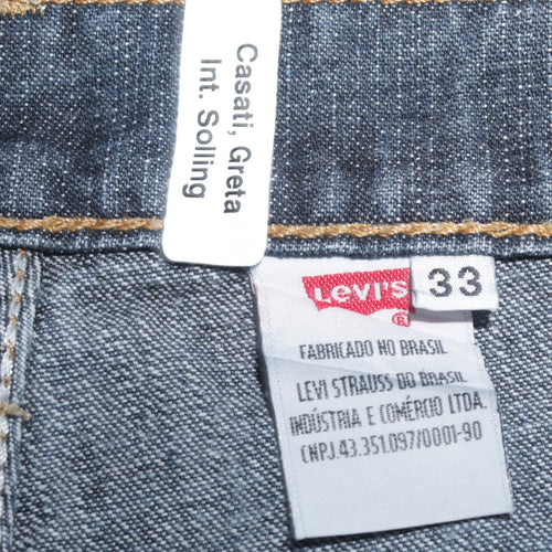 Levi's Men's Blue 33 Straight Regular Fit Denim Jeans