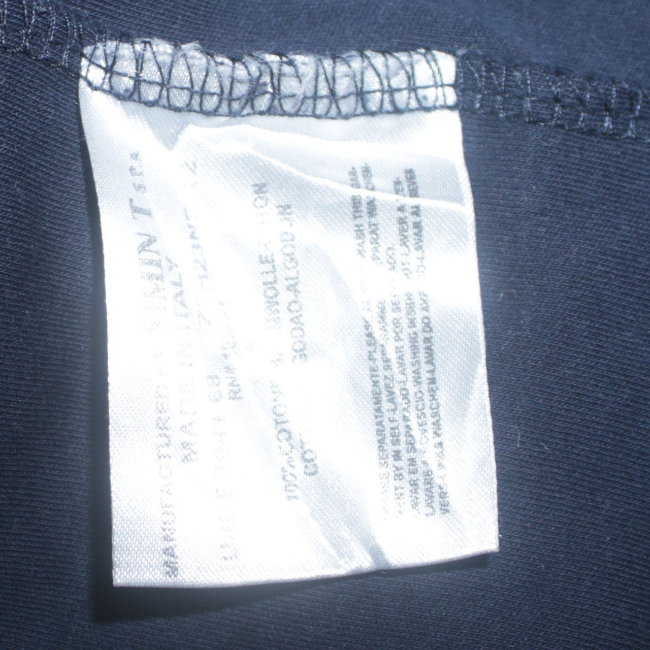 Armani Jeans Men's Blue Long Sleeve Cotton Polo Shirt L
