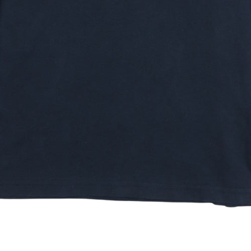 Armani Jeans Men's Blue Long Sleeve Cotton Polo Shirt L