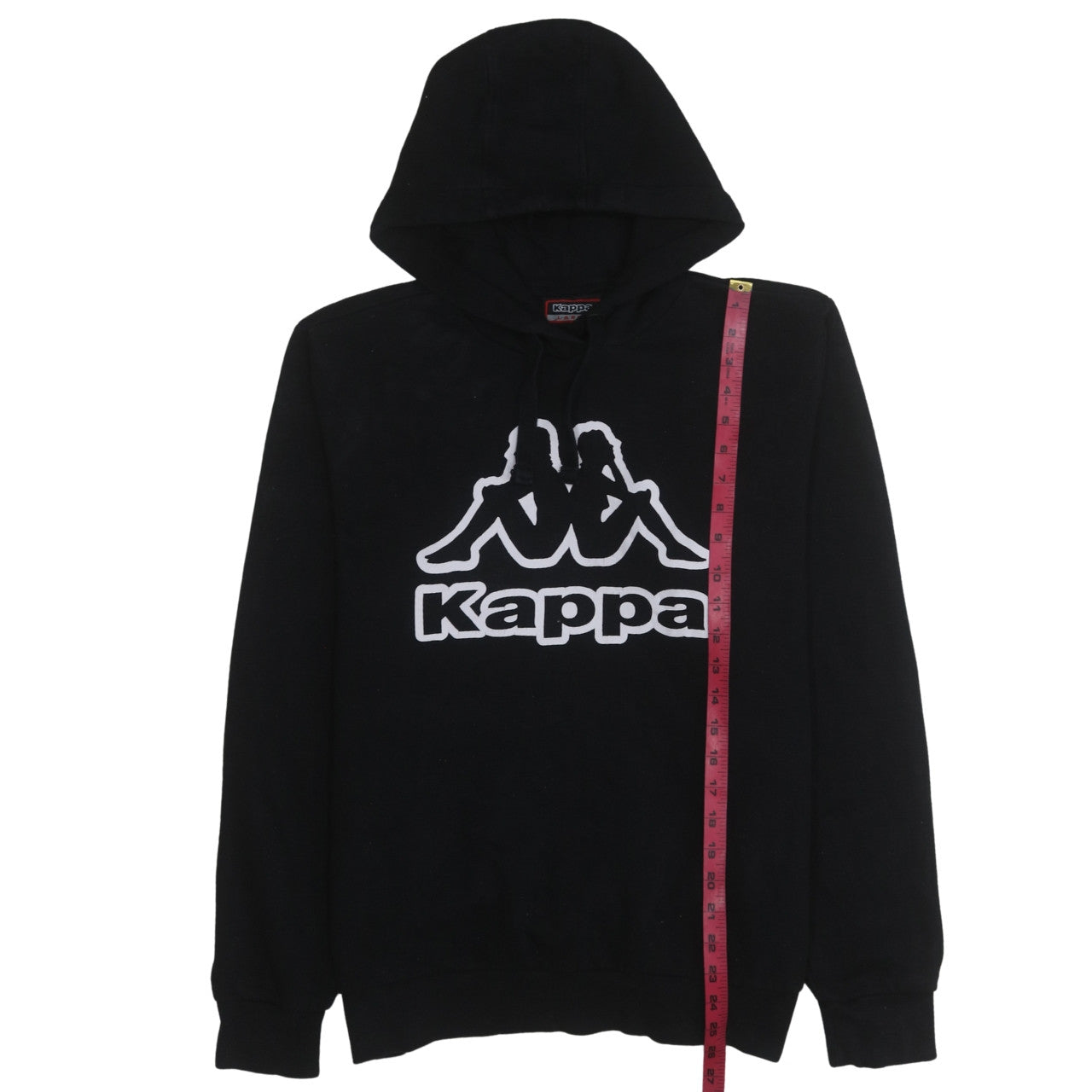 Kappa Men's Black Pullover Hoodie Large Graphic Logo Sportswear