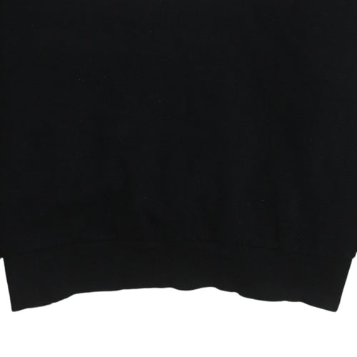 Kappa Men's Black Pullover Hoodie Large Graphic Logo Sportswear