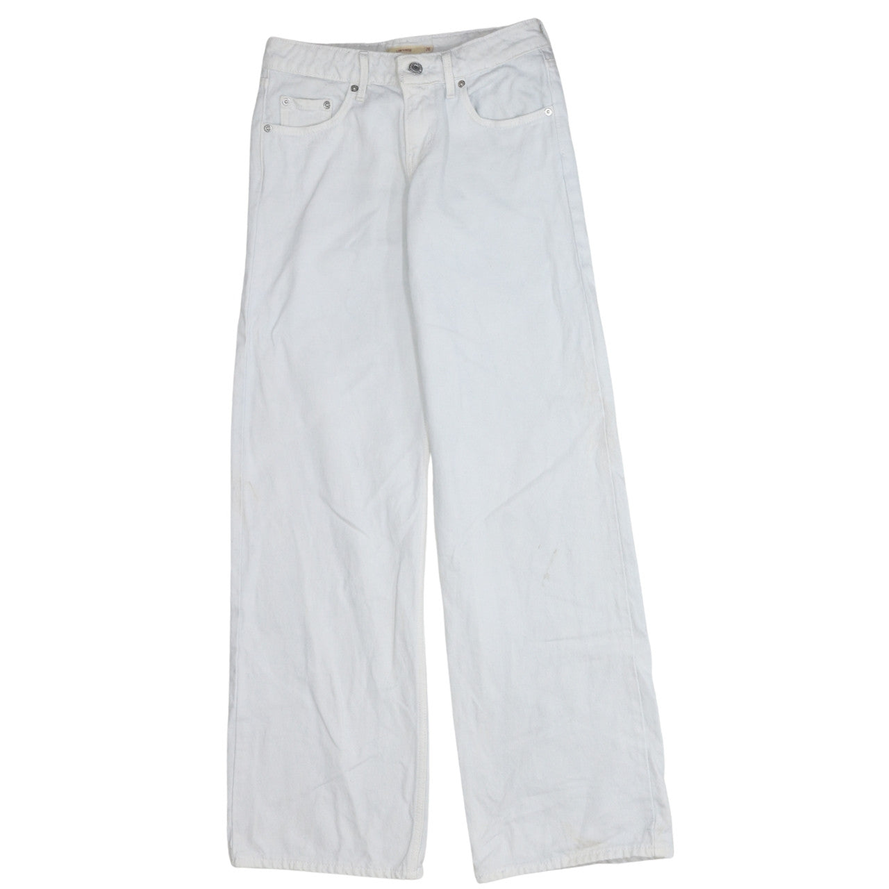 Levi's Premium Men's White 26 Low Loose Straight Denim Jeans