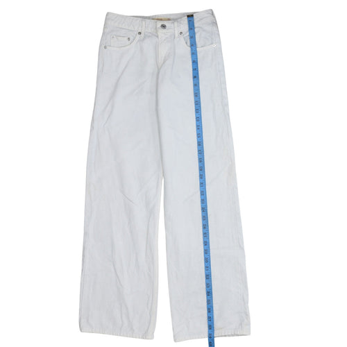 Levi's Premium Men's White 26 Low Loose Straight Denim Jeans