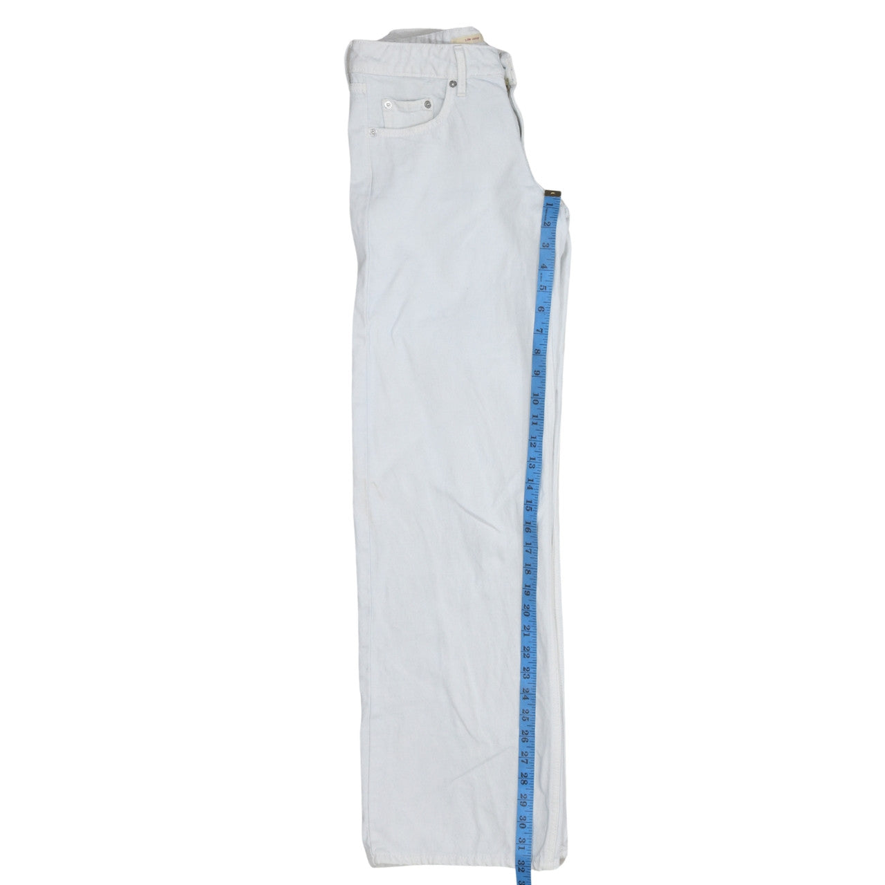 Levi's Premium Men's White 26 Low Loose Straight Denim Jeans