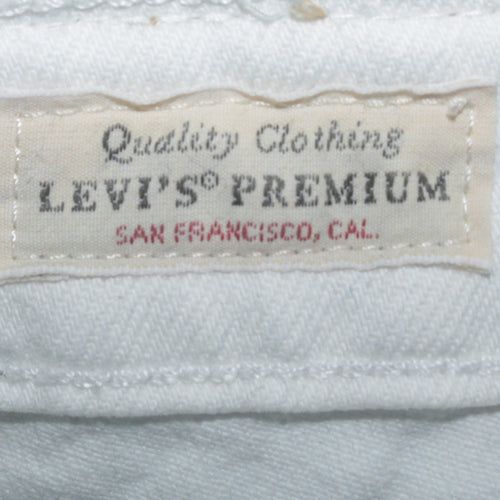Levi's Premium Men's White 26 Low Loose Straight Denim Jeans