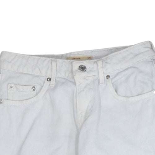 Levi's Premium Men's White 26 Low Loose Straight Denim Jeans