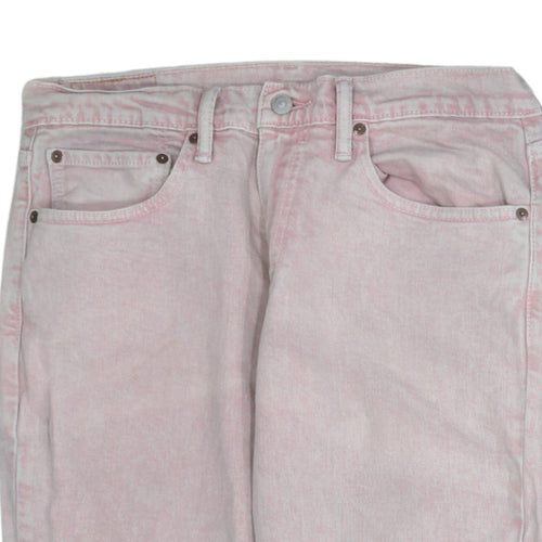 Levi's Men's Pink Light Wash Straight Leg Denim Jeans 32W 30L