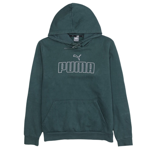 Puma Men Green Pullover Hoodie L Regular Fit Graphic Sportswear
