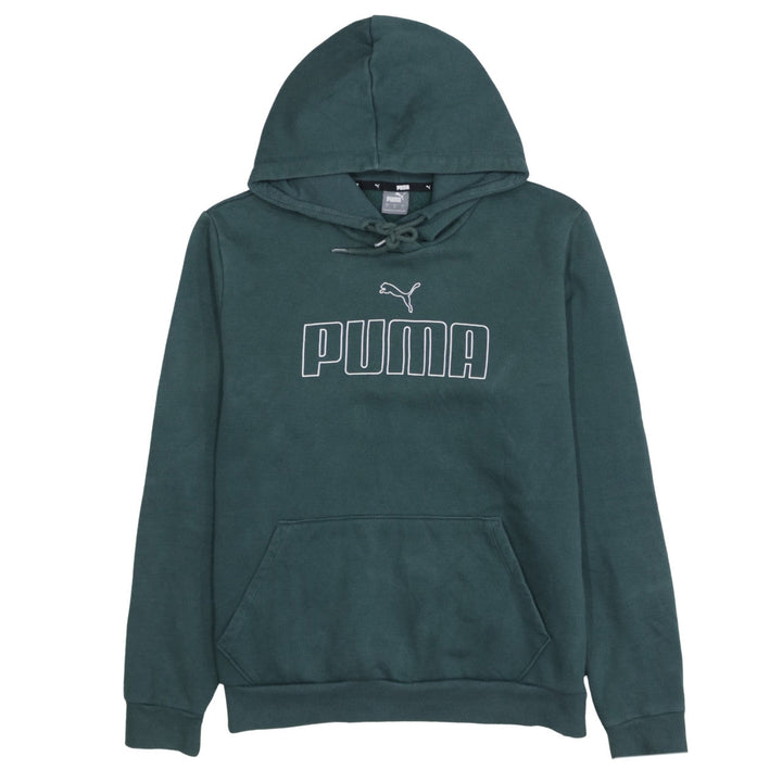Puma Men Green Pullover Hoodie L Regular Fit Graphic Sportswear