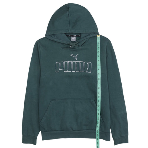 Puma Men Green Pullover Hoodie L Regular Fit Graphic Sportswear