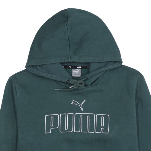 Puma Men Green Pullover Hoodie L Regular Fit Graphic Sportswear