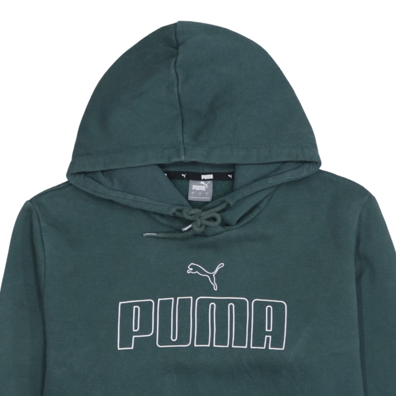 Puma Men Green Pullover Hoodie L Regular Fit Graphic Sportswear