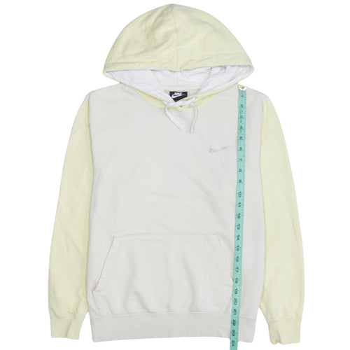 Nike Men's Beige Pullover Hoodie Small Logo Fleece Regular Fit