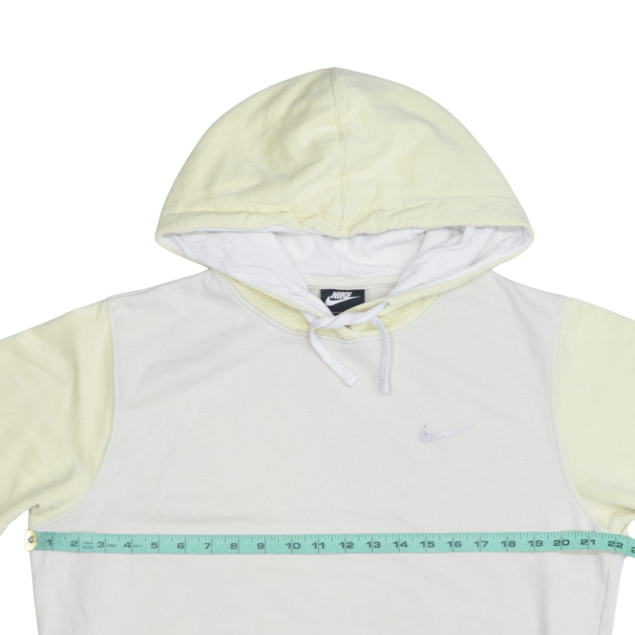 Nike Men's Beige Pullover Hoodie Small Logo Fleece Regular Fit