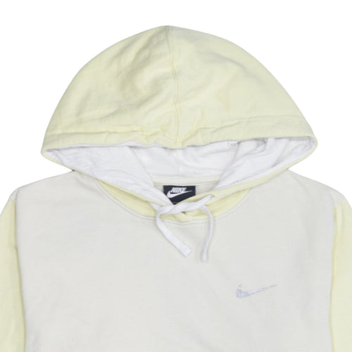 Nike Men's Beige Pullover Hoodie Small Logo Fleece Regular Fit