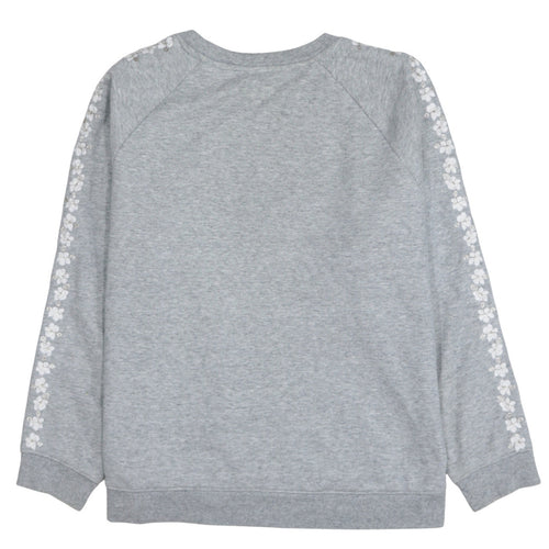 Levi's Women Grey Crew Neck Embroidered Sweatshirt M