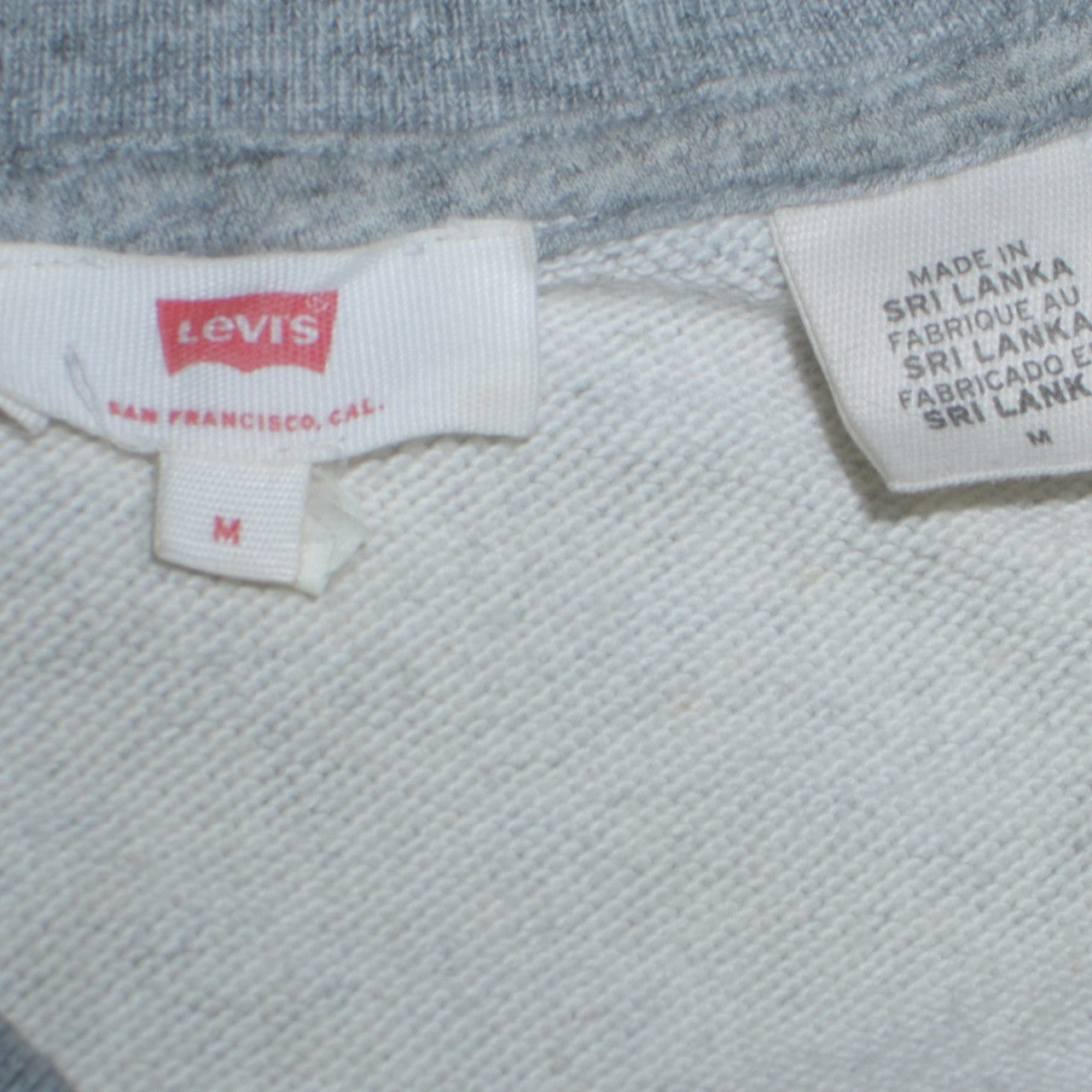 Levi's Women Grey Crew Neck Embroidered Sweatshirt M
