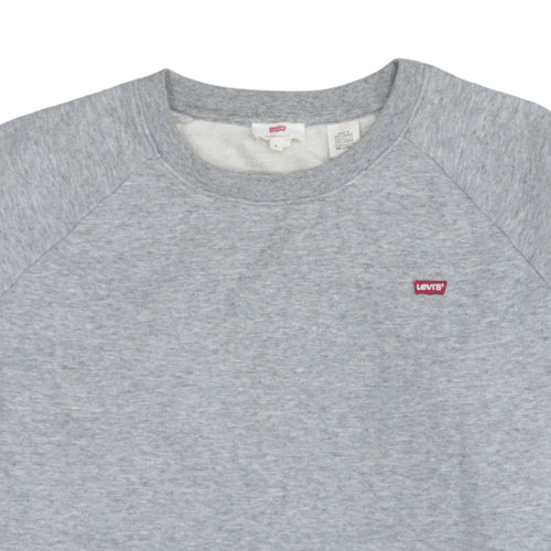 Levi's Women Grey Crew Neck Embroidered Sweatshirt M