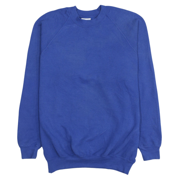 Russell Men's Blue Crew Neck Fleece Sweatshirt Medium Pullover
