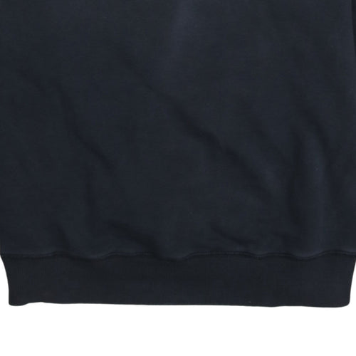Diesel Mens Black Embroidered Logo Crew Neck Sweatshirt L